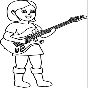 Cô Gái đánh đàn Guitar