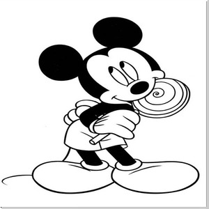 Chuột Mickey Ăn Kẹo Mút