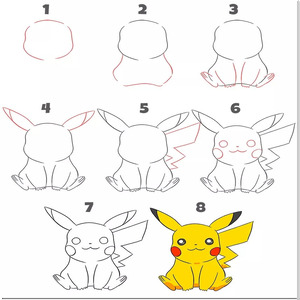 Vẽ Pikachu Vui Vẻ