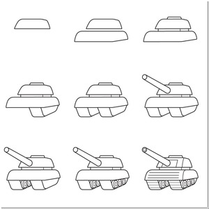 Vẽ Xe Tăng Đơn Giản Và Đẹp